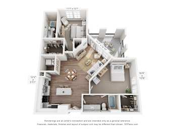 2 beds, 2 baths, 1,166 sqft, $1,919