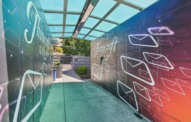 Package lockers at Thorncroft Farms Apartments