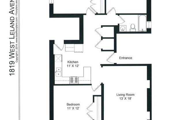 3 beds, 1 bath, 1,240 sqft, $3,450, Unit 1819L-1