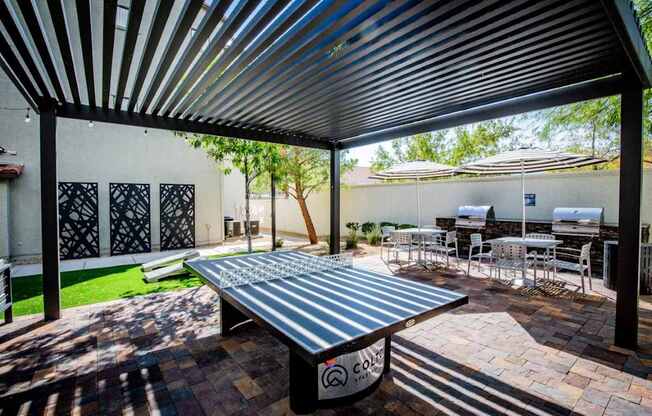 Colton Apartments ping pong table