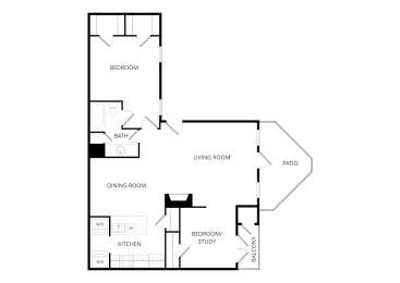 1 bed, 1 bath, 876 sqft, $1,630