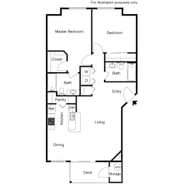 2 beds, 2 baths, 1,089 sqft, $1,911