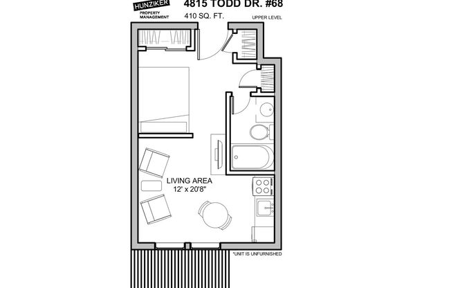 Studio, 1 bath, 410 sqft, $685, Unit 68