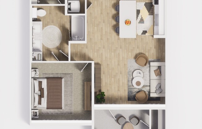 1 bed, 1 bath, 811 sqft, $1,580