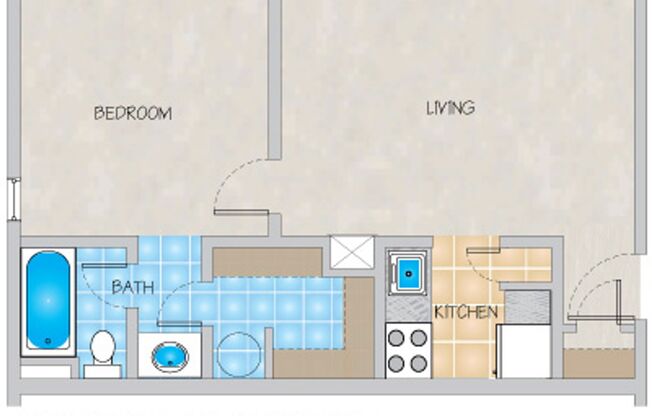 1 bed, 1 bath, 595 sqft, $1,065, Unit 0201