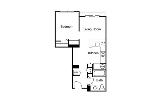 1 bed, 1 bath, 503 sqft, $2,035, Unit 303