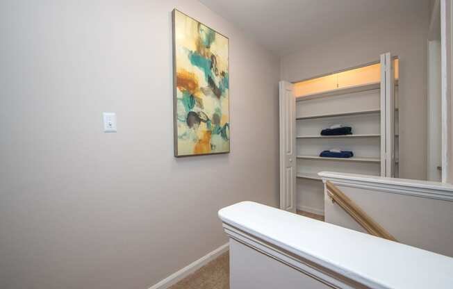 Second Floor Hallway in Hampstead Heath Luxury Homes in Hampton VA