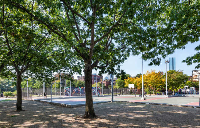 Home to multiple athletic courts and dog parks, Peters Park is less than half a mile away.