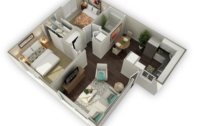 2 beds, 1 bath, 796 sqft, $2,417