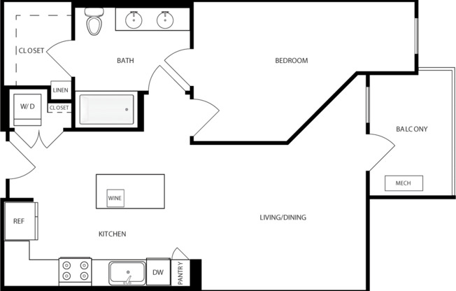 1 bed, 1 bath, 768 sqft, $3,345, Unit 415