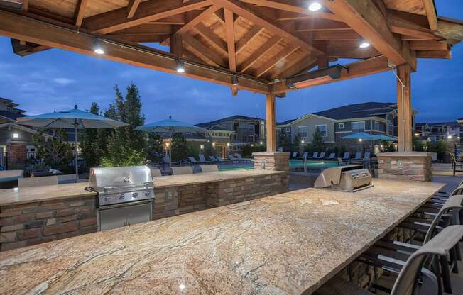 Outdoor Grilling Station at Retreat at the Flatirons, Broomfield, Colorado