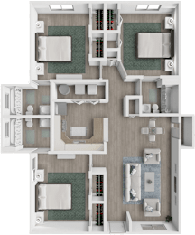 3 beds, 3 baths, 1,300 sqft, $1,815