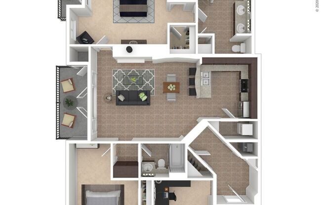 2 beds, 2 baths, 1,567 sqft, $3,501