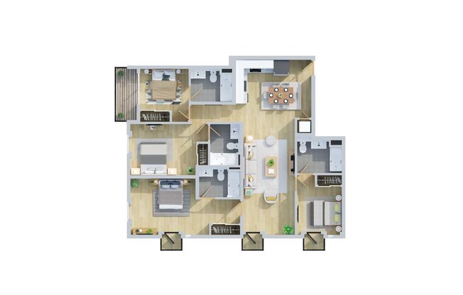 4 beds, 4 baths, 1,550 sqft, $5,695, Unit 210