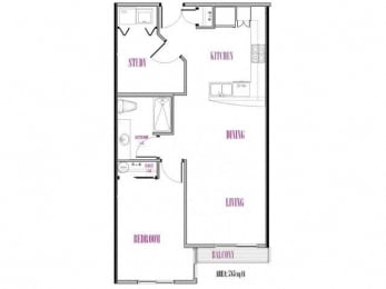 1 bed, 1 bath, 780 sqft, $2,353