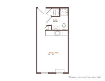 Studio, 1 bath, 330 sqft, $1,442