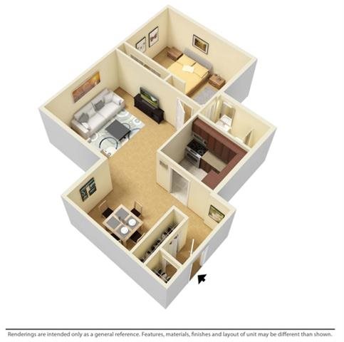 1 bed, 1 bath, 923 sqft, $699