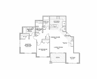 2 beds, 2 baths, 1,182 sqft, $1,845