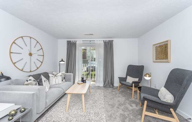 Spacious Living Room at Hilltop Apartments, Cincinnati, 45213-2638