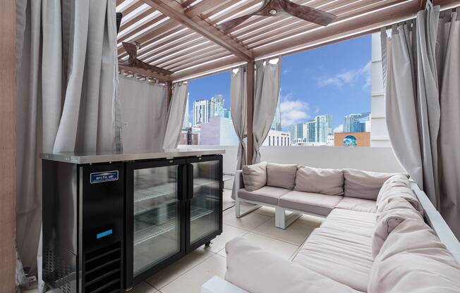 Grand Station | Miami | Pool Cabanas with Flat Screen TVs & Refrigerator