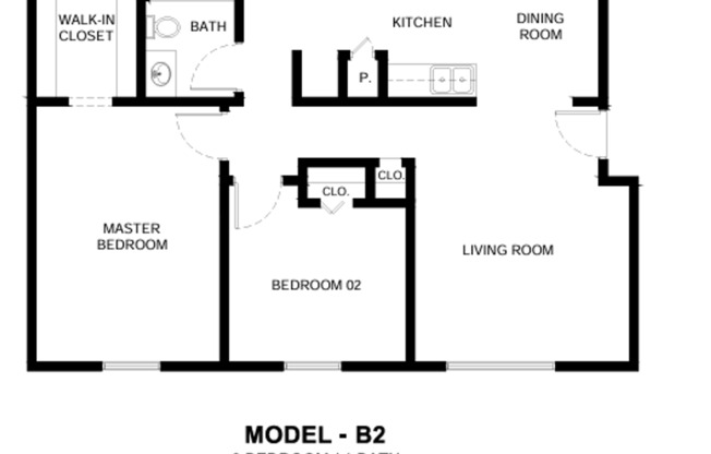 2 beds, 1 bath, 880 sqft, $1,274, Unit 405C