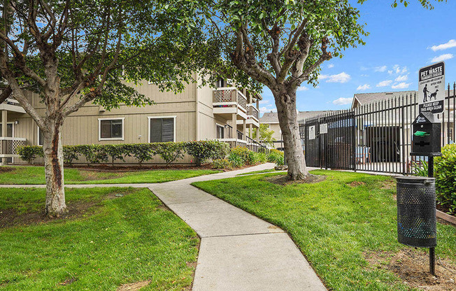 Tree lined landscaping at Cypress Landing, Salinas, CA