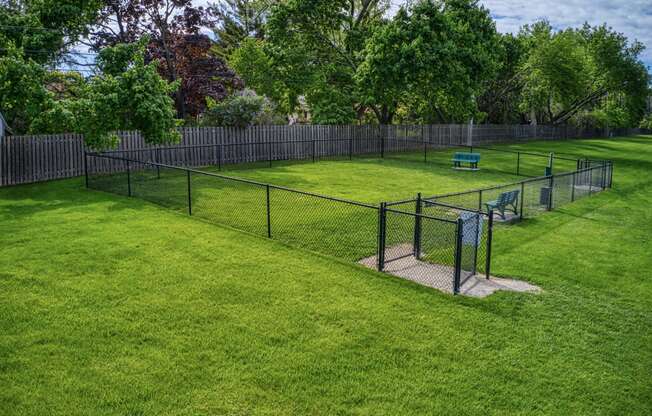 Drone View Of Dog Park at Glen Hills Apartments, Wisconsin