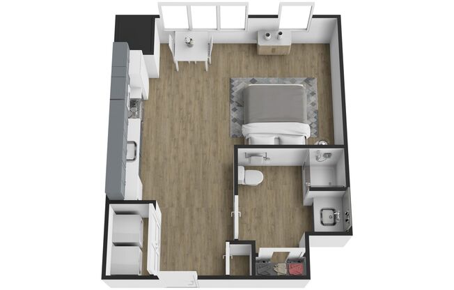 Studio, 1 bath, 460 sqft, $1,321