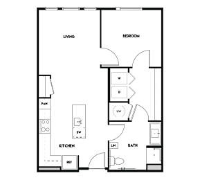 1 bed, 1 bath, 791 sqft, $1,210