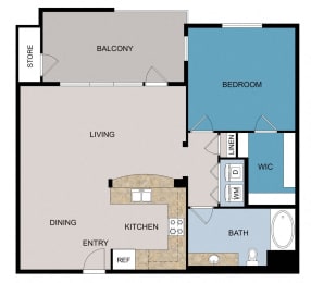 1 bed, 1 bath, 878 sqft, $2,443