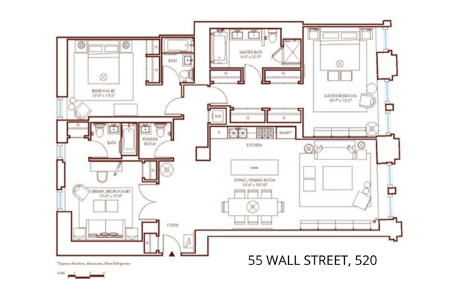 3 beds, 3.5 baths, 2,038 sqft, $12,900, Unit 520