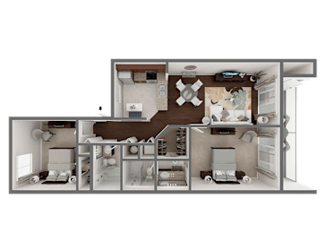 2 beds, 2 baths, 1,100 sqft, $2,673