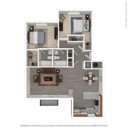 2 beds, 2 baths, 940 sqft, $2,692