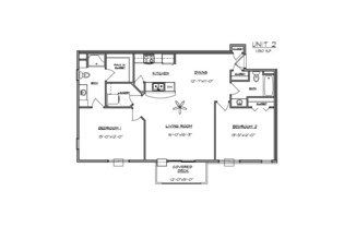 2 beds, 2 baths, 1,200 sqft, $1,775