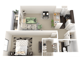 1 bed, 1 bath, 695 sqft, $1,240