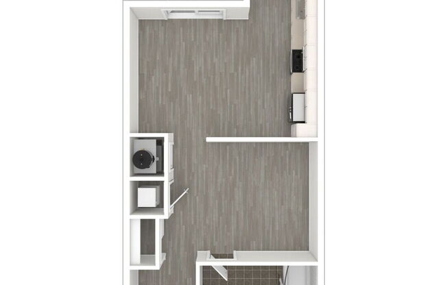 Studio, 1 bath, 546 sqft, $1,206