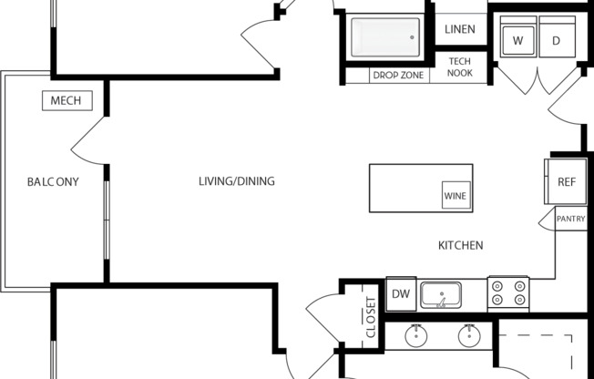2 beds, 2 baths, 1,273 sqft, $3,945, Unit 454