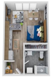 Studio, 1 bath, 510 sqft, $1,450