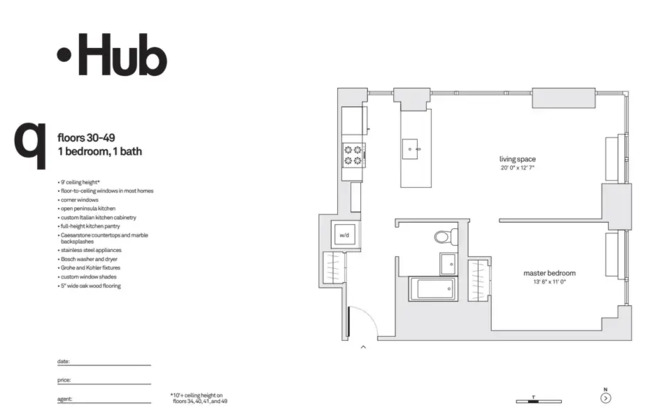 1 bed, 1 bath, $4,663, Unit 33Q