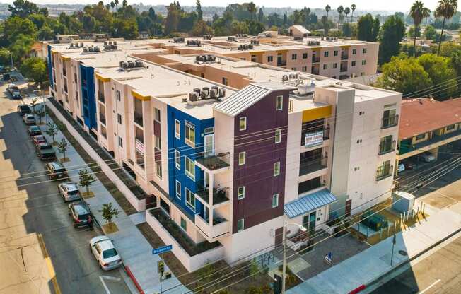 an aerial view of an apartment for rent in Van Nuys