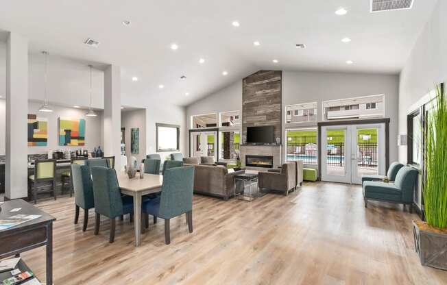 Pioneer Meadows Clubhouse with Kitchenette and Pool View