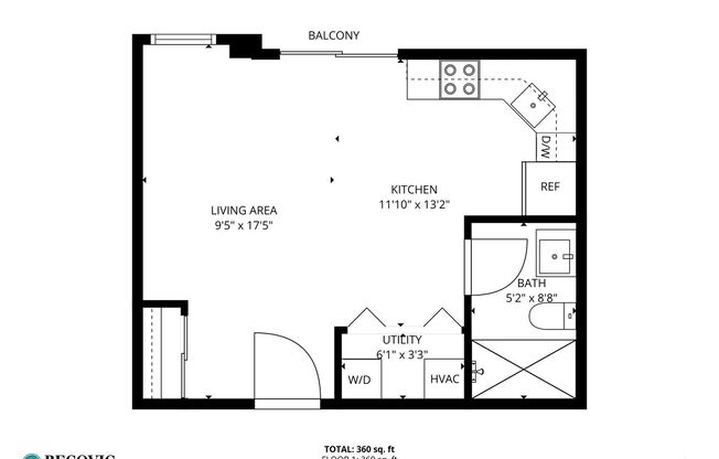 Studio, 1 bath, 341 sqft, $1,695, Unit 311