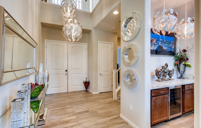 Gated Fully Furnished home with Private Zero Edge Pool & Spa in Summerlin!
