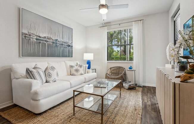 Living Room at Barcelona Jupiter, Florida