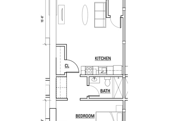 1 bed, 1 bath, 569 sqft, $1,150, Unit Apt 139