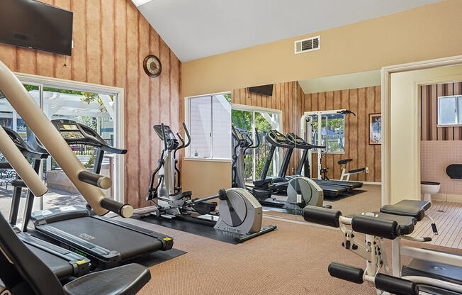 Cardio Machines In Gym at Clayton Creek Apartments, Concord, California