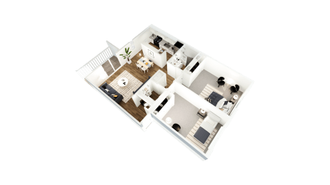 2 beds, 1 bath, 860 sqft, $1,502