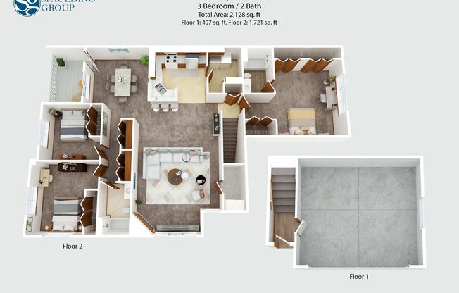 3 beds, 2 baths, 1,890 sqft, $2,600, Unit 981