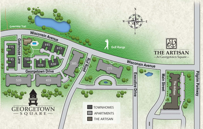 Georgetown Square beautiful property layout