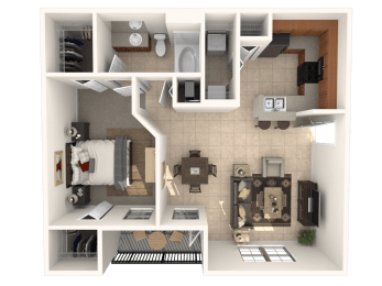 1 bed, 1 bath, 805 sqft, $1,260